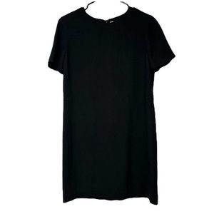 Babaton Black Short Sleeve Round Neck Mini Shift Dress Size 6